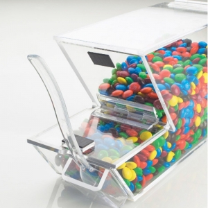 تخصيص الاكريليك الغذاء تخزين مربع لعرض الحلوى 