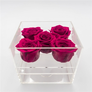 12 صندوق من الورود المصنوعة من الأكريليك الفاخر للزهور الطويلة 