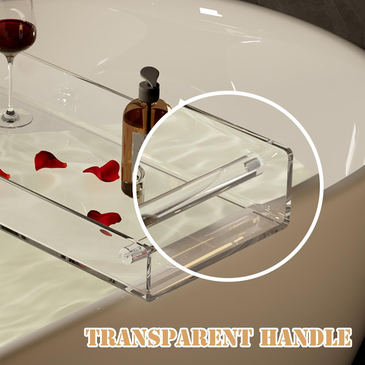 Clear Acrylic Bathtub Trays