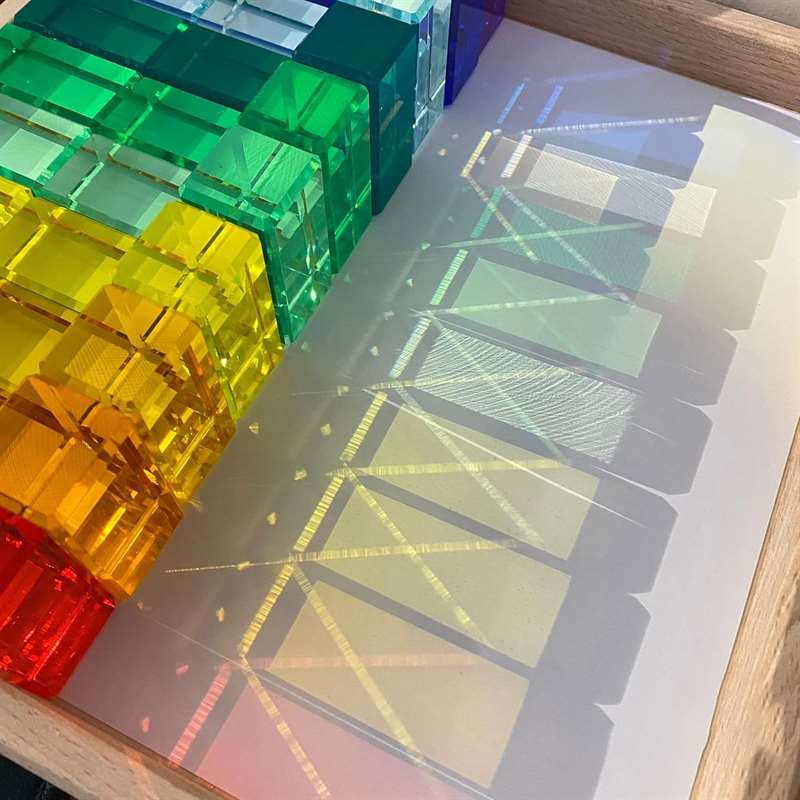 Rainbow Building Cubes 