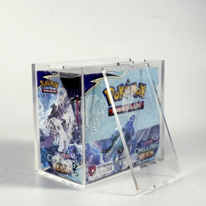 صندوق معزز بوكيمون من الأكريليك الشفاف بغطاء قابل للفك 