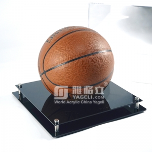 الجملة قاعدة سوداء واضحة الاكريليك عرض مربع حالة كرة السلة 
