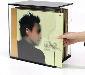 صندوق تخزين سجل الفينيل من الأكريليك 