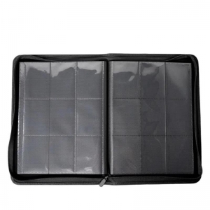 Black 9 Pocket Puct PU Trading Card Toploader Binder 