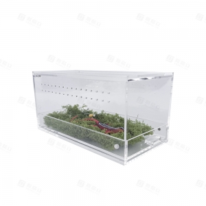 حاملة الزواحف على شكل درج من الأكريليك 