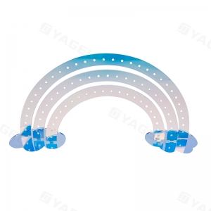 منظم مجوهرات كريستالي شفاف متعدد الطبقات للقرط والحلقات والقلادات المتدلية