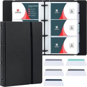 مجلد منظم بطاقات عمل مصنوع من مادة البولي بروبيلين، يحتوي على 180 فتحة 