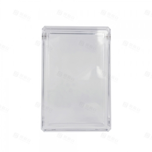 علبة عرض ألواح أكريليك مقاومة للأشعة فوق البنفسجية ذات حواف ماسية مع حامل 