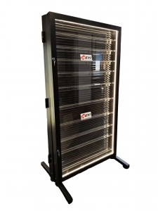 خزانة عرض بطاقات PSA قابلة للقفل بإضاءة LED