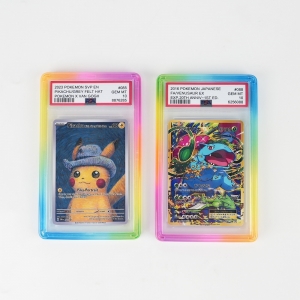 واقي صدمات TPU بتدرج قوس قزح لشرائح PSA (حافظة بطاقات مصنّفة) 